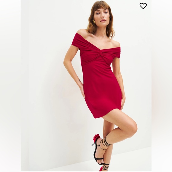 Reformation Vida Dress Cherry M NWT - Picture 5 of 7